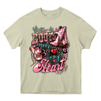 Mossy Boots never broke my heart Heavy Core Tee - HowdyJamesFarm