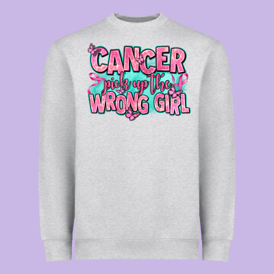 Cancer Pick Up The Wrong Girl Heavyweight Sweatshirt Designed By Adodesignshop