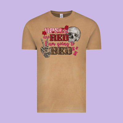 Valentine's Day Roses Are Red I Am Going To Bed Vintage Tee Designed By Fadigitalartstudio