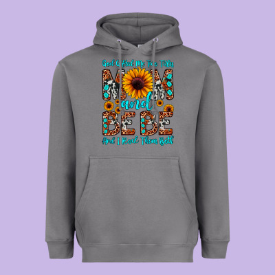 God Gifted Me Two Titles Mom And Bebe  And I Rock Heavyweight Hoodie Designed By Jahusdesignshop