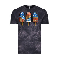 Cloud Black Patriotic Leopard Popsicles Vintage Tee - Jasminsmagicworld