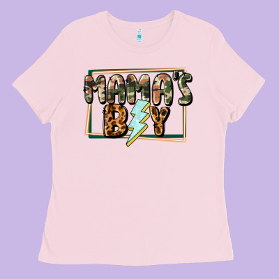 Mama's Boy Mother's Day Ladies Tee Designed By Cowgirlartshop