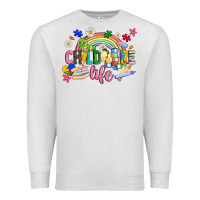 Oatmeal Heather childcare life Premium Sweatshirt - JahusDesignShop
