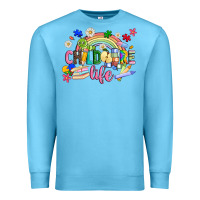 Ocean Blue childcare life Premium Sweatshirt - JahusDesignShop