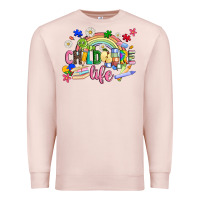 Pale Pink childcare life Premium Sweatshirt - JahusDesignShop
