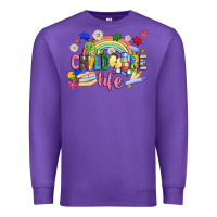 Purple childcare life Premium Sweatshirt - JahusDesignShop