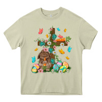 Mossy Western Rabbit with Cross Easter Day Heavy Core Tee - HowdyJamesFarm