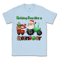 Dusty Blue nothing runs like a reindeer Classic Tee - CowGirlArtShop