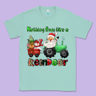 Nothing Runs Like A Reindeer Classic Tee Designed By Cowgirlartshop