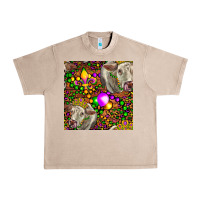French Oak Mardi Gras Cow Leopard Seamless Pattern Urban Heavy Tee - FaDigitalArtStudio