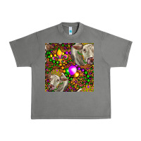 Tornado Mardi Gras Cow Leopard Seamless Pattern Urban Heavy Tee - FaDigitalArtStudio