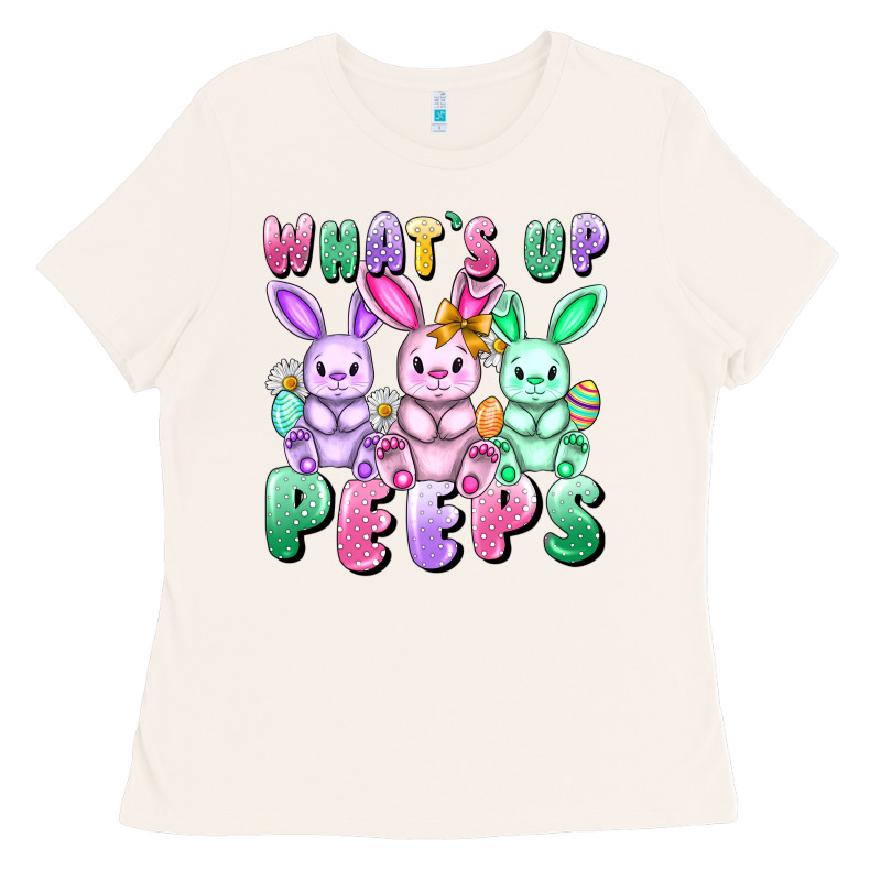 What's Up Peeps Easter Bunnies Easter Day Ladies Tee by CowGirlArtShop | Teevron