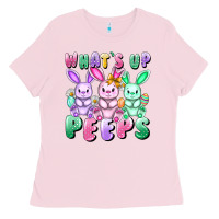 Bubblegum Pink What's up peeps Easter bunnies Easter Day Ladies Tee - CowGirlArtShop