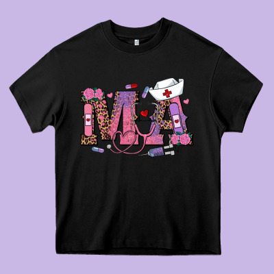 Valentines Day Ma Nurse Heavy Core Tee Designed By Ranaportraitstore