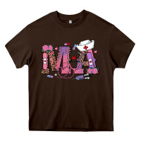 Chocolate Brown valentines day ma nurse Heavy Core Tee - RanaPortraitStore