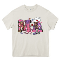 Cream valentines day ma nurse Heavy Core Tee - RanaPortraitStore