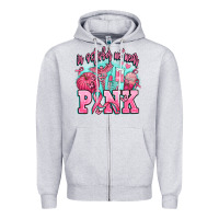 Heather Grey in october we wear pink Zipper Hoodie - AdoDesignShop