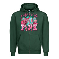 Sports Green in october we wear pink Zipper Hoodie - AdoDesignShop