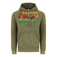 Vintage Olive baking through the snow Vintage Hoodie - FaDigitalArtStudio