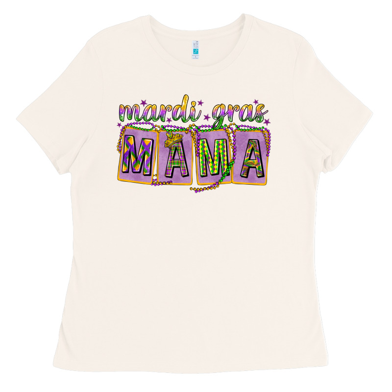 Mardi Gras Mama With Beads Ladies Tee by HowdyJamesFarm | Teevron