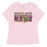 Bubblegum Pink Mardi Gras Mama with Beads Ladies Tee - HowdyJamesFarm