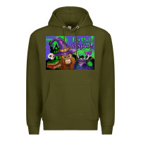 Army Green Too Cute To Spook Baby Orangutan Premium Hoodie - LillyAllenDesigns