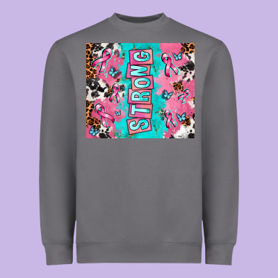 Breast Cancer Awareness Strong Heavyweight Sweatshirt Designed By Adodesignshop
