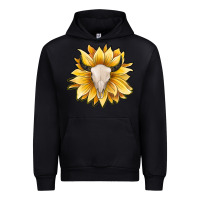Black sunflower bull skull Urban Hoodie - JahusDesignShop
