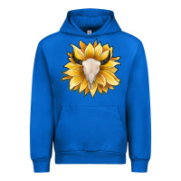 Cobalt sunflower bull skull Urban Hoodie - JahusDesignShop