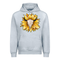 Heather Grey sunflower bull skull Urban Hoodie - JahusDesignShop
