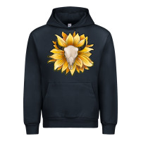 Navy sunflower bull skull Urban Hoodie - JahusDesignShop