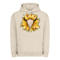 Pigment French Oak sunflower bull skull Urban Hoodie - JahusDesignShop