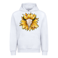 White sunflower bull skull Urban Hoodie - JahusDesignShop