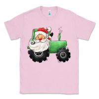 Bubblegum Pink santa tractor Classic Tee - CowGirlArtShop