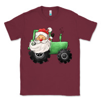 Burgundy santa tractor Classic Tee - CowGirlArtShop