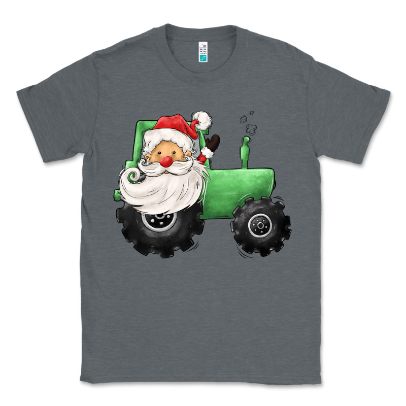 Santa Tractor Classic Tee by CowGirlArtShop | Teevron