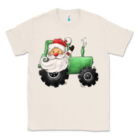 Natural santa tractor Classic Tee - CowGirlArtShop