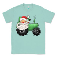 Seafoam santa tractor Classic Tee - CowGirlArtShop