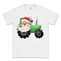 White santa tractor Classic Tee - CowGirlArtShop