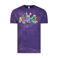 Cloud Purple Easter Nurse Vintage Tee - OliviaCreatesArt
