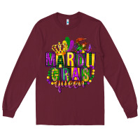 Burgundy mardi gras queen Long Sleeve Tee - FaDigitalArtStudio