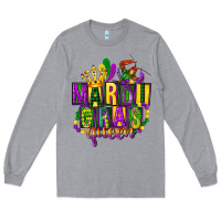 Heather Grey mardi gras queen Long Sleeve Tee - FaDigitalArtStudio