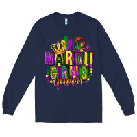 Navy mardi gras queen Long Sleeve Tee - FaDigitalArtStudio