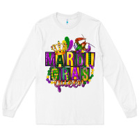 White mardi gras queen Long Sleeve Tee - FaDigitalArtStudio