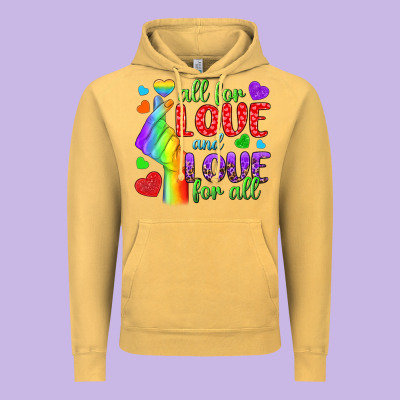 Western All For Love And Love For All Vintage Hoodie Designed By Bundleandbundleshop