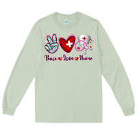 Matcha Peace Love Nurse Long Sleeve Tee - RanaPortraitStore
