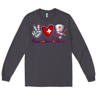 Smoke Peace Love Nurse Long Sleeve Tee - RanaPortraitStore