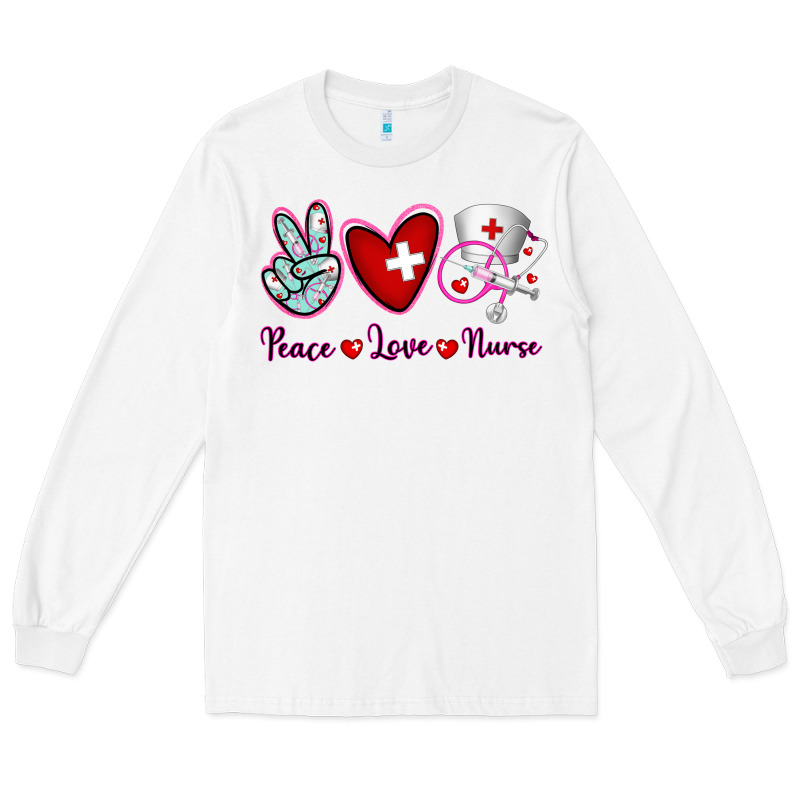 Peace Love Nurse Long Sleeve Tee by RanaPortraitStore | Teevron