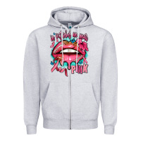 In October We Wear Pink  Lips Zipper Hoodie | Teevron