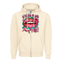 Sandshell in october we wear pink  lips Zipper Hoodie - AdoDesignShop
